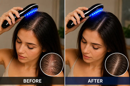 Red & Blue LED Hair Revitalising Brush