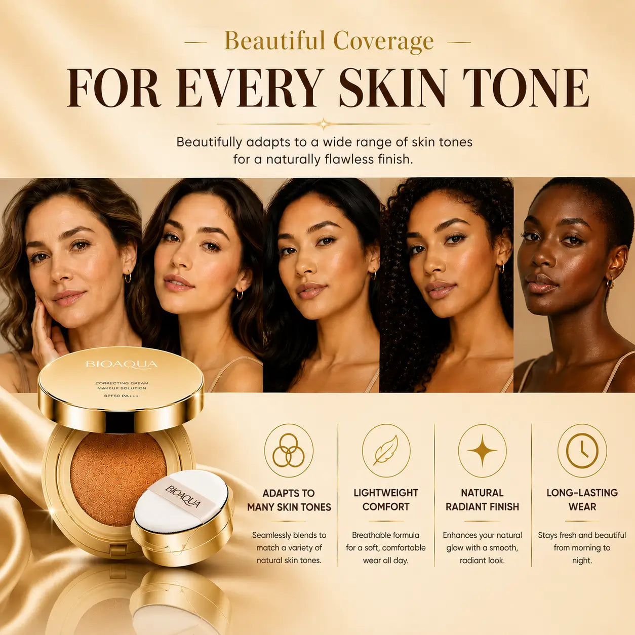 BioAqua Professional Foundation – Flawless Coverage for Mature Skin