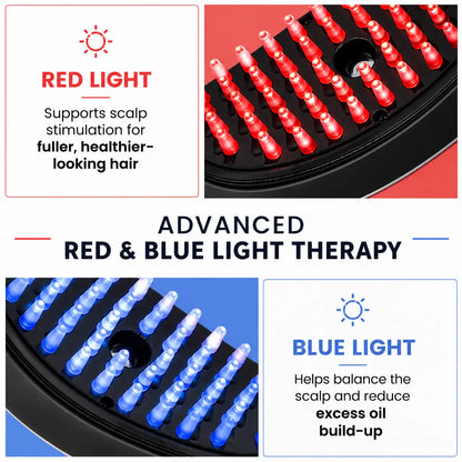 Red & Blue LED Hair Revitalising Brush