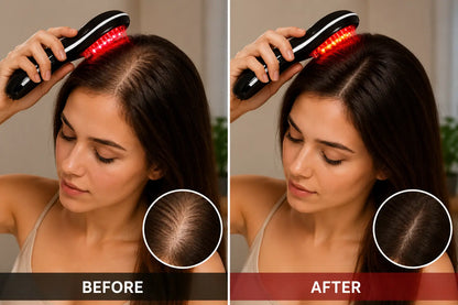 Red & Blue LED Hair Revitalising Brush