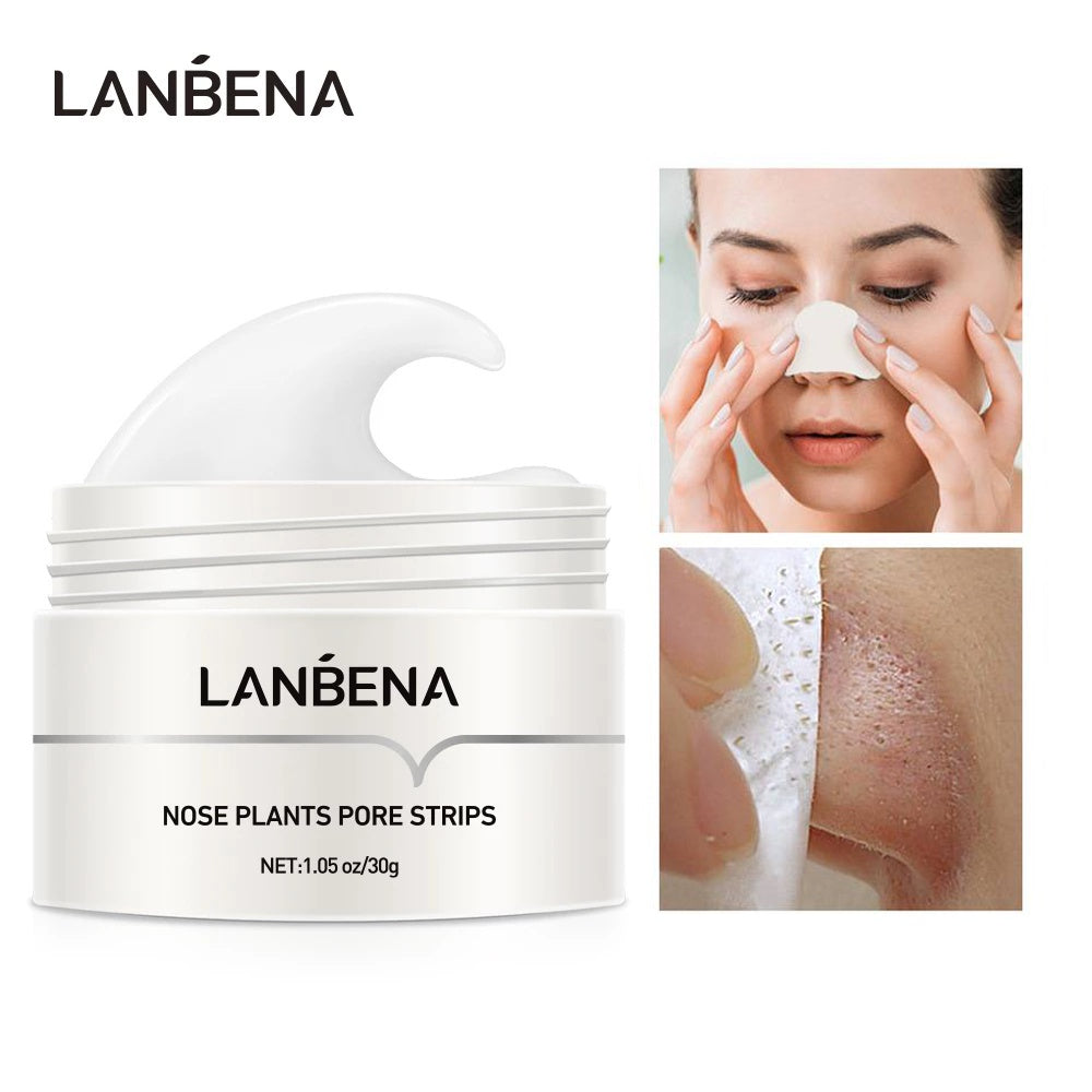 LANBENA blackhead removal nose mask deep cleansing pores and removing excess oil.